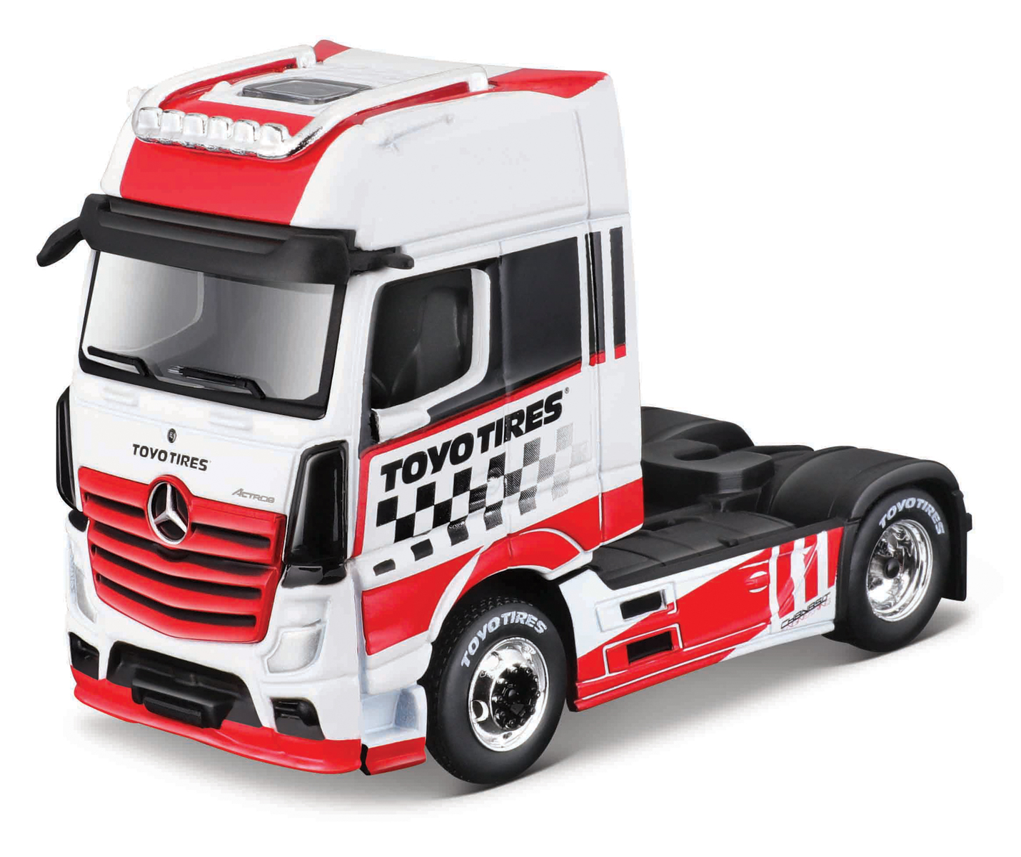 Maisto - Custom Rigs-Mercedes-Benz Actros 1851, červeno-bílá, 1:64