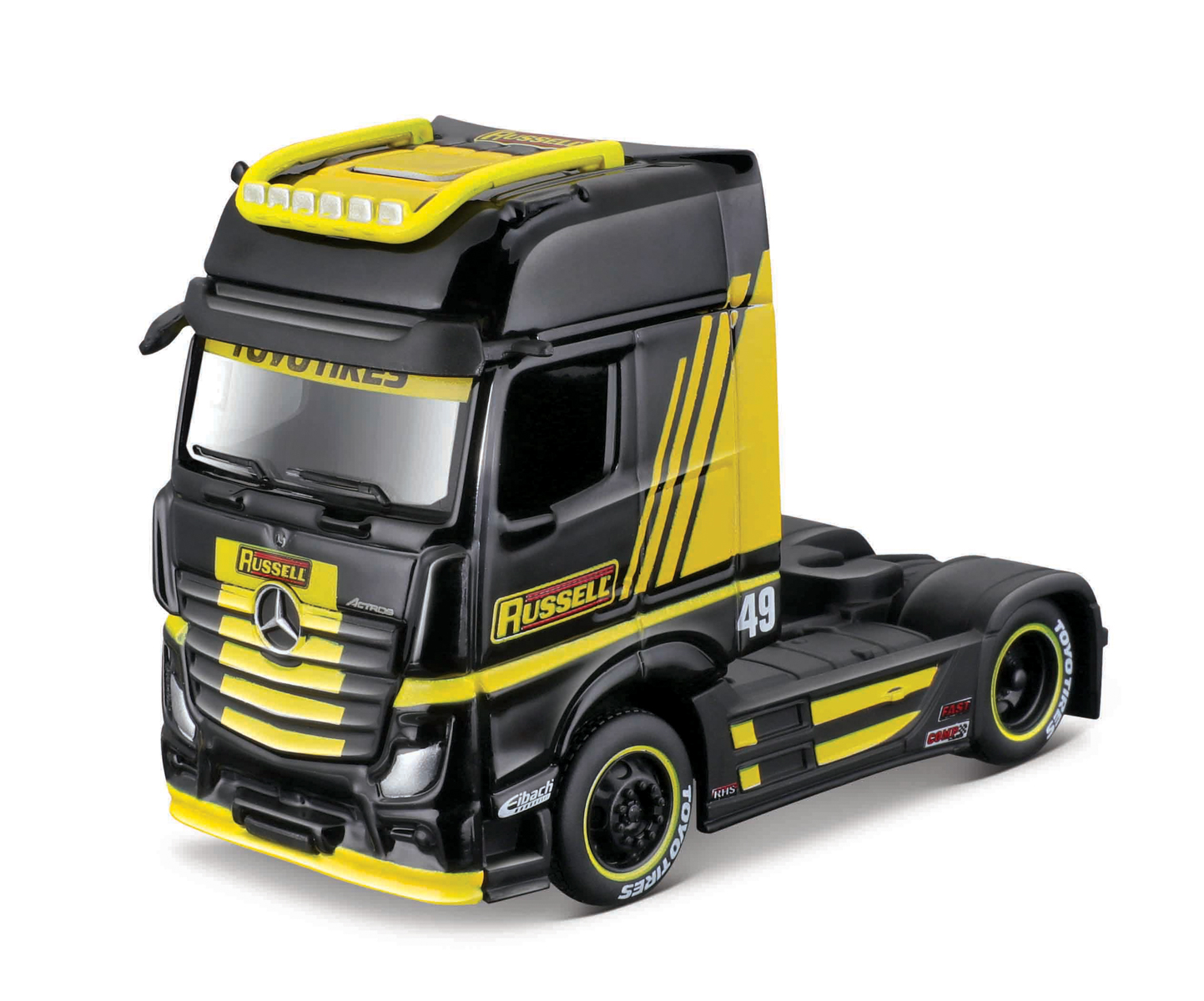 Maisto - Custom Rigs-Mercedes-Benz Actros 1851, čierno-žltá, 1:64 101212389Y