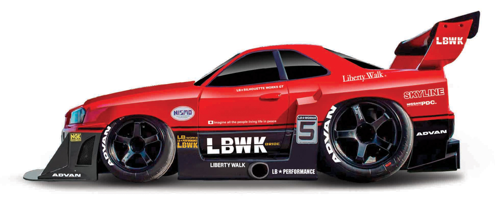 Maisto - Muscle Machines - Liberty Walk 1999 Nissan Skyline GT-R R34, 1:64 101215566