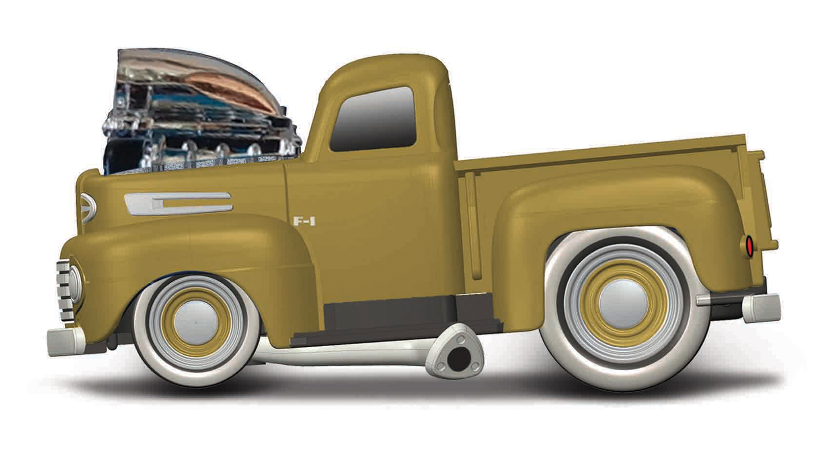 Maisto - Muscle Machines - 1949 Ford F1 Pickup, 1:64 101215582