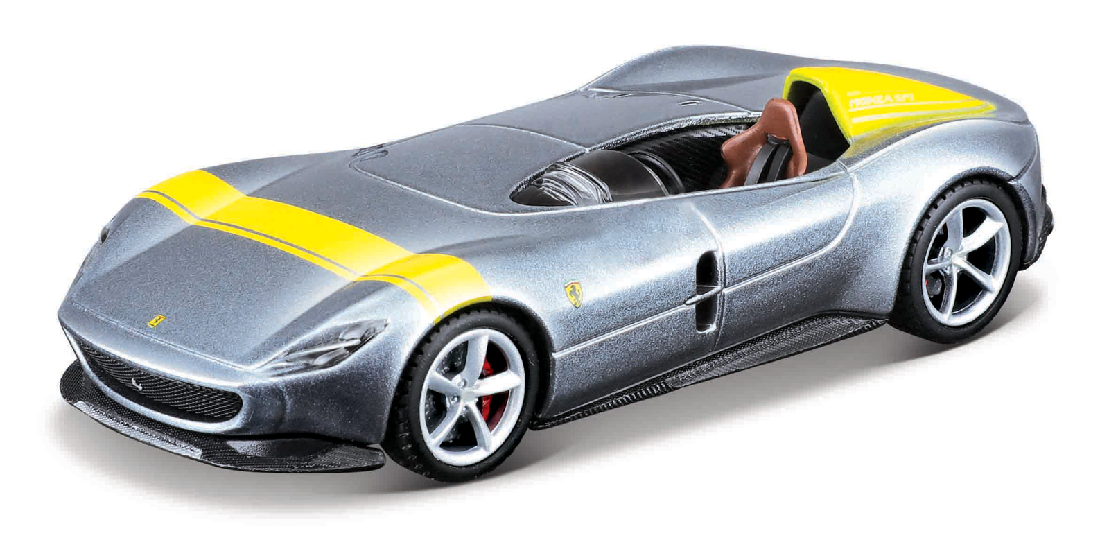 Maisto - Speed Icons - Ferrari Monza SP1, strieborno-žltá, 1:64 101215700-15702SL