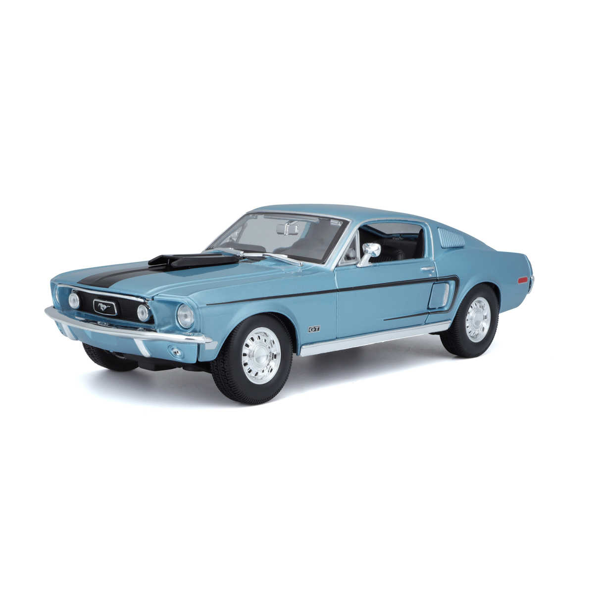 Maisto - Ford Mustang GT Cobra Jet FB 1968, metal modrá, 1:18 101231167B