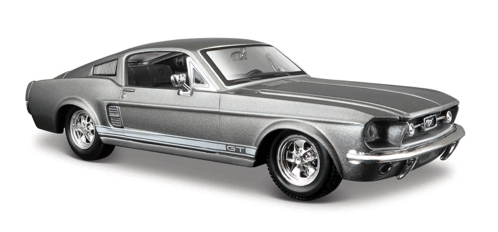 Maisto - 1967 Ford Mustang GT, metal šedá, 1:24