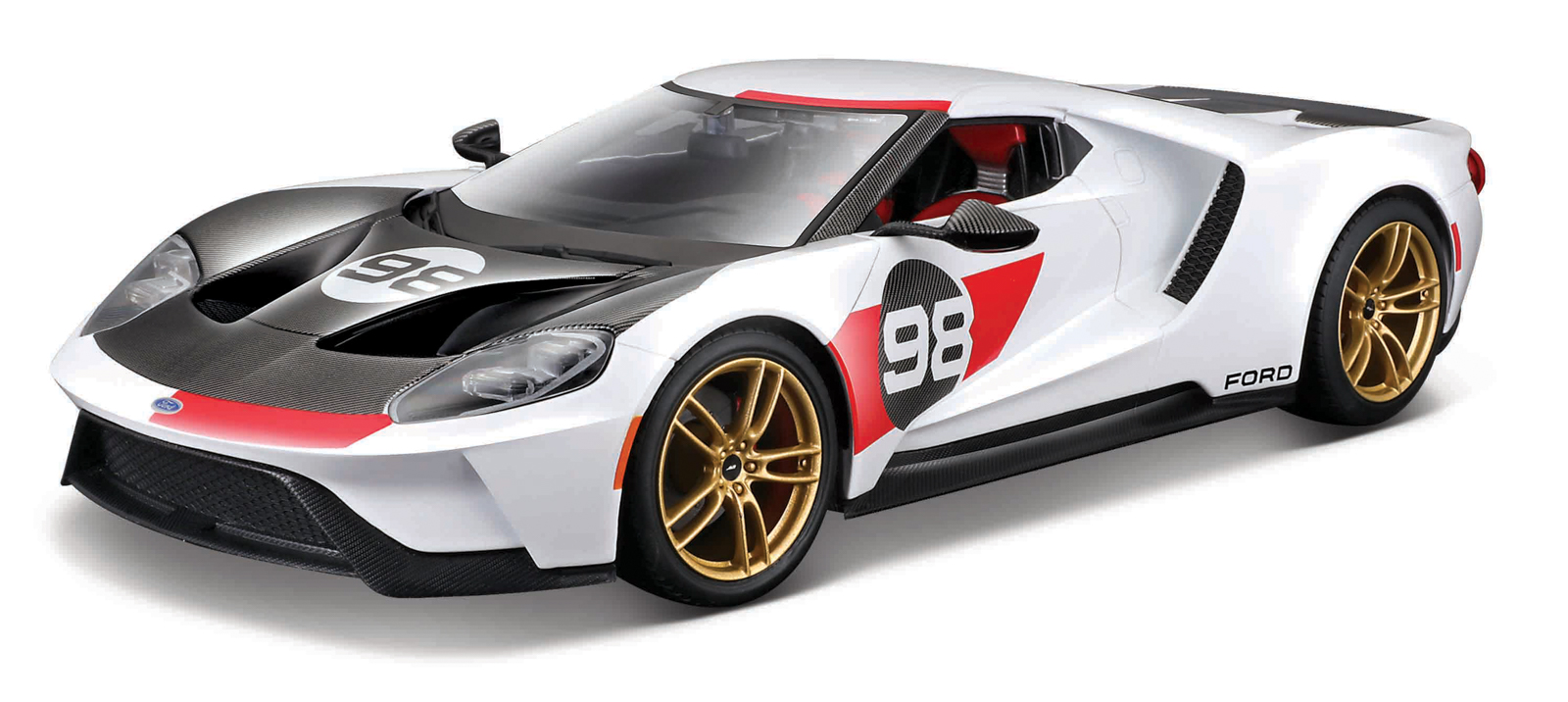 Maisto - 2021 Ford GT Heritage, biela, 1:18 101231390