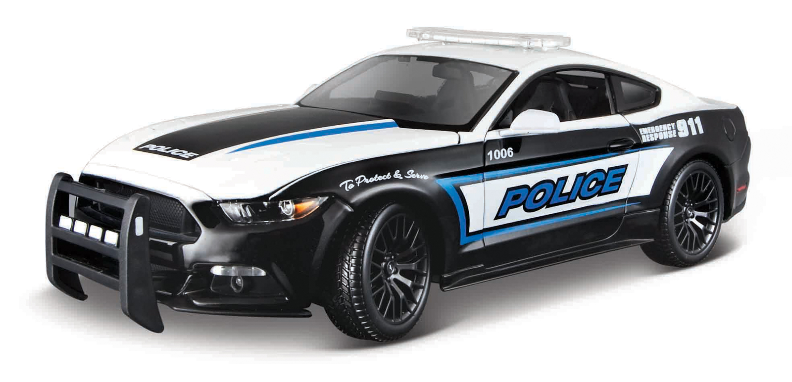 Maisto - 2015 Ford Mustang GT, černo-bílá, 1:18 101231397