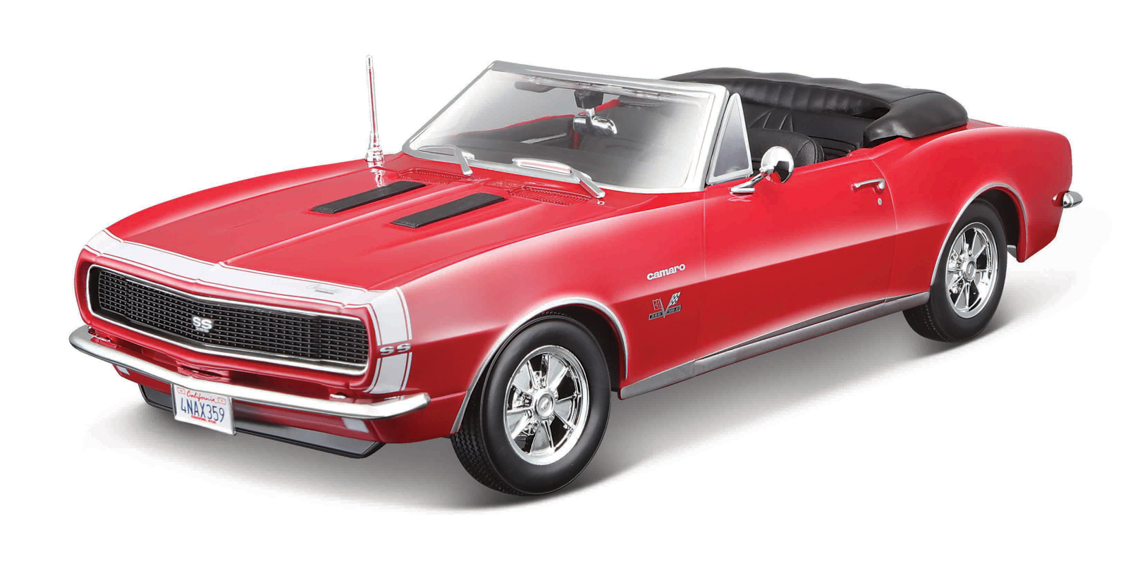 Maisto - 1967 Chevrolet Camaro SS 396 Convertible, červená, 1:18 101231684R