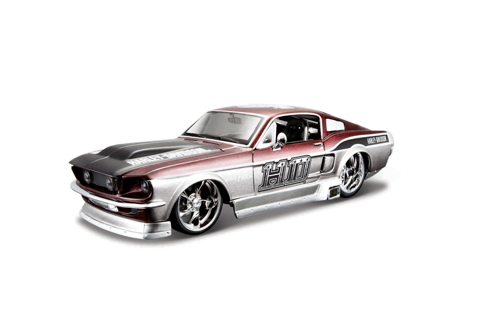 Maisto - Harley-Davidson Custom, 1967 Ford Mustang GT, 1:24 101232160-32168