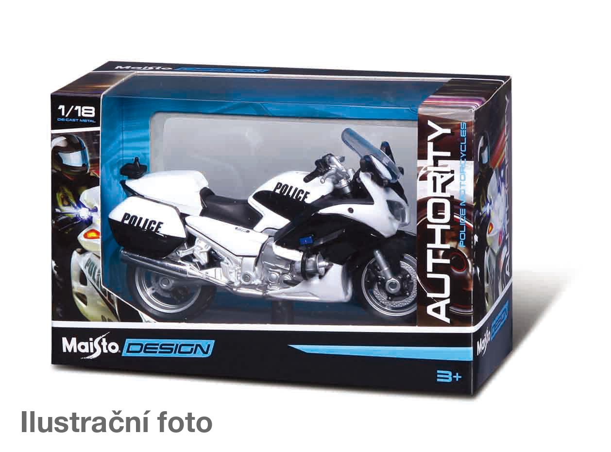 Maisto – Motocykl - Design Authority Police Motorcycles, assort CZ, GE, IT, UK , window box, 1:18