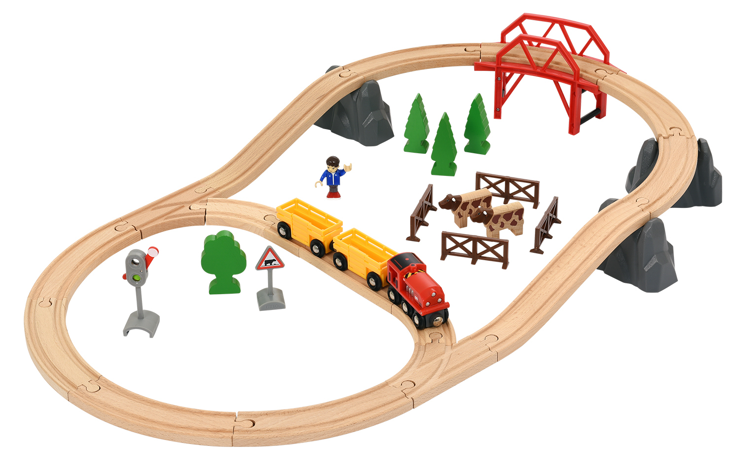 Vlaková sada s vidieckou krajinou 102233909