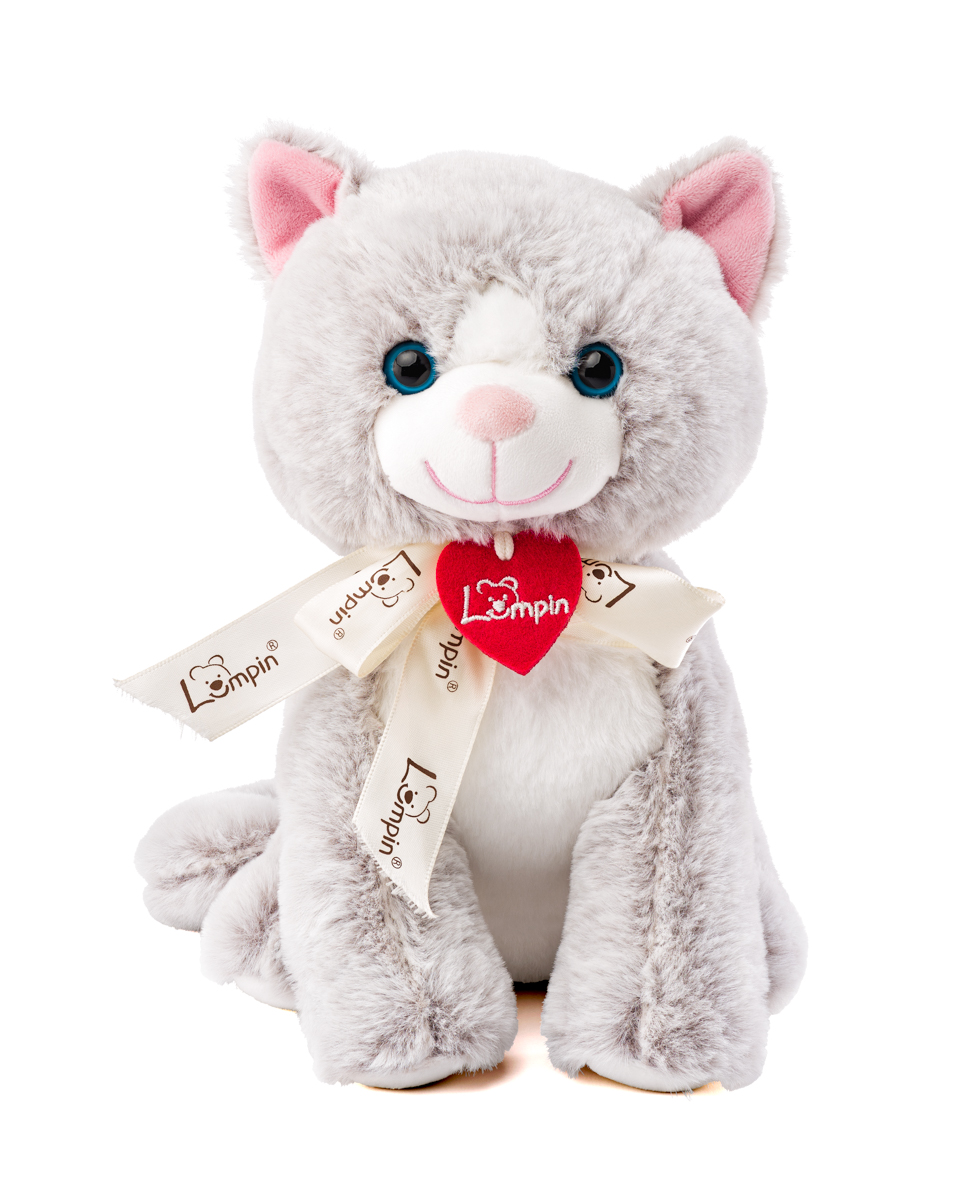Kočka Jacqueline světle šedá, 25cm