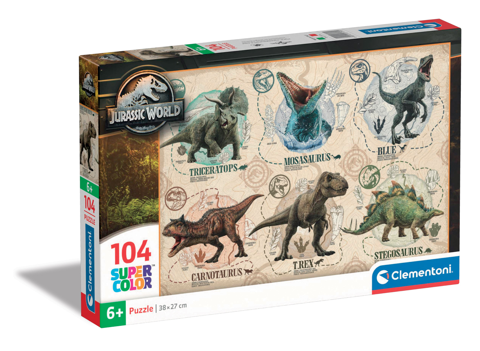 Puzzle - 104 dílků Jurský svět