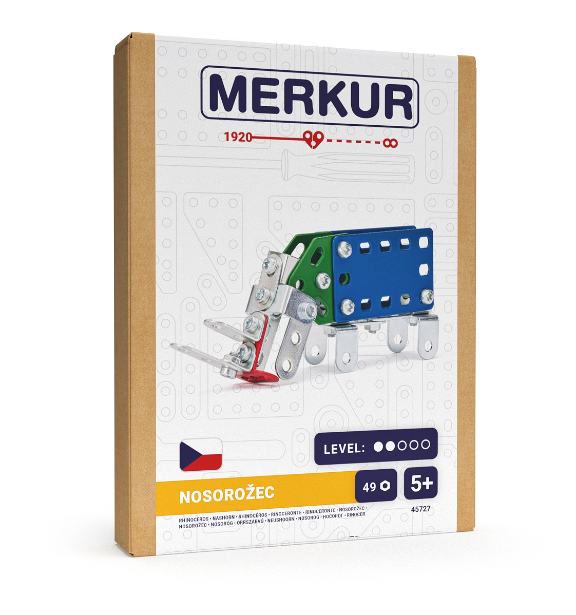 Merkúr - Mini ZOO - Nosorožec, 49 dielikov 109945727