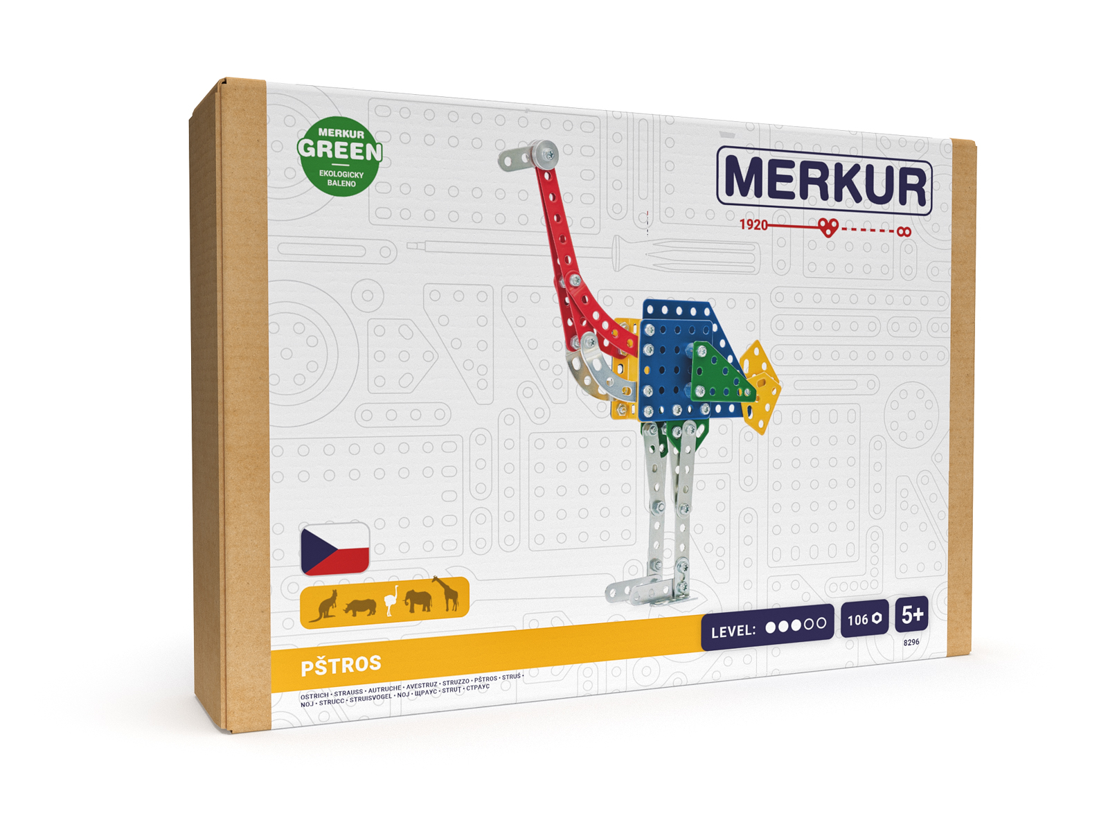 Merkúr - ZOO - Pštros, 106 dielikov 10998296