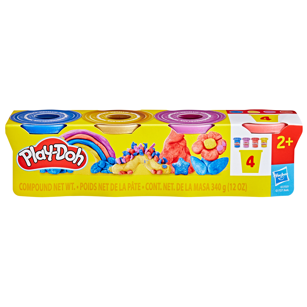 HASBRO - Play-Doh 4ks téglikov metalickej farby 1111G1737