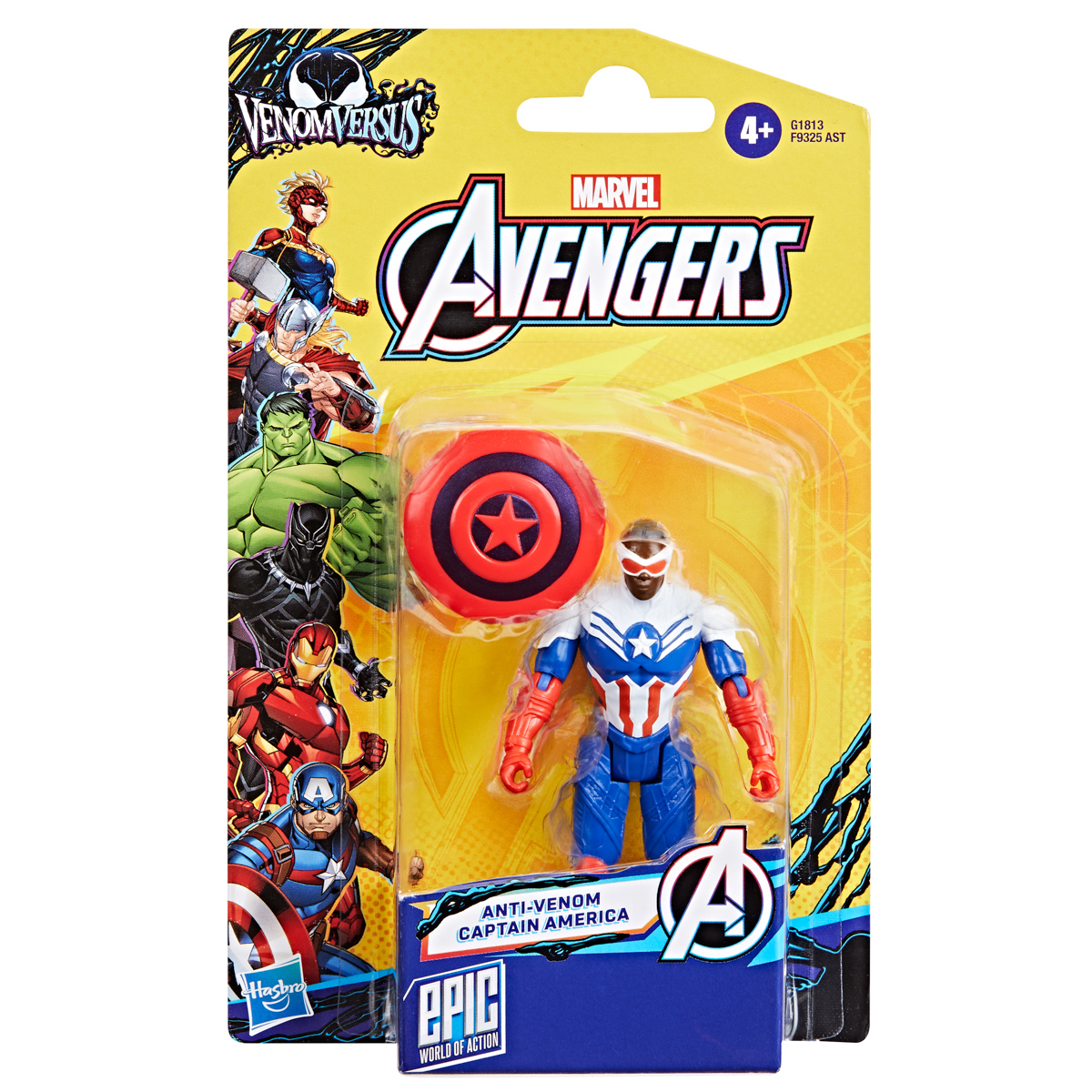 HASBRO - Avengers Venomversus Anti-Venom Kapitán Amerika, figúrka s prísl. 1115G1813