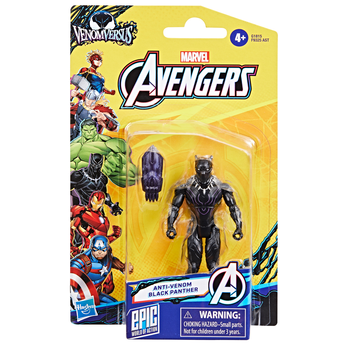HASBRO - Avengers Venomversus Anti-Venom Black Panther, figúrka s prísl. 1115G1815