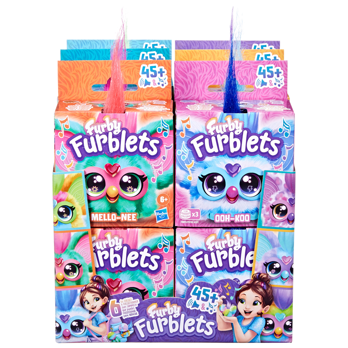 HASBRO - Furby Furblets assort, 8 balení, 6 druhov 1119F9703