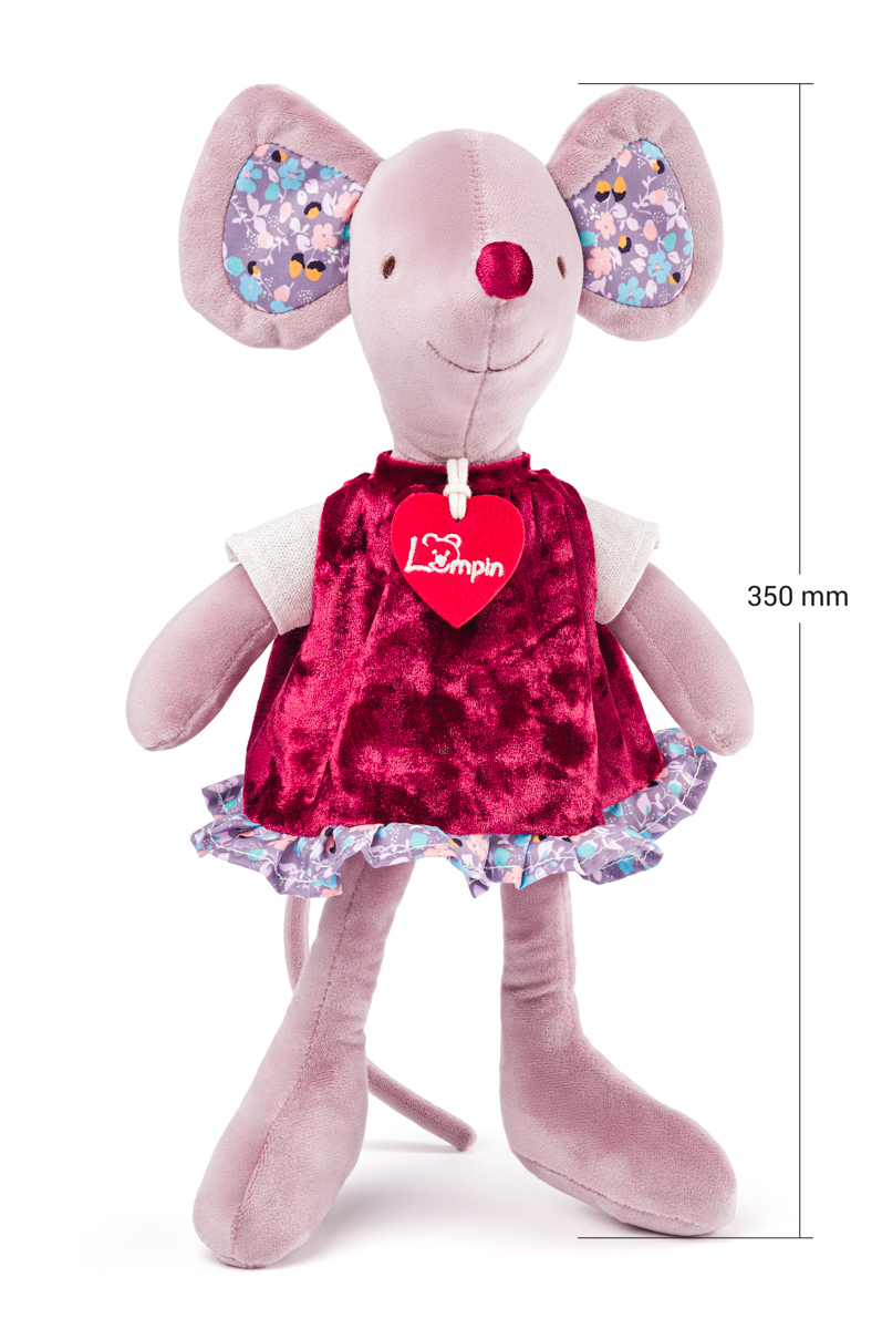 Myška Cilka v šatech, velká, 33cm